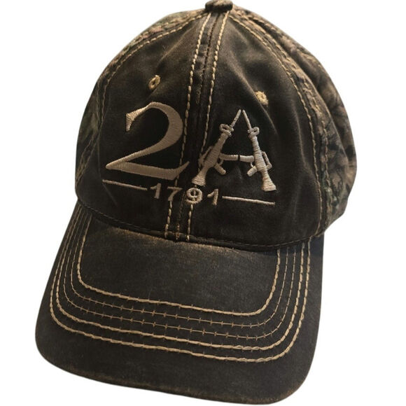 The 1791 2nd Amendment Authentic Camo Hat Snapback Adjustable Port Authority - Picture 1 of 8